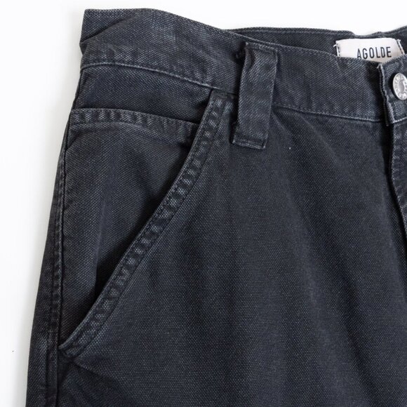 AGOLDE Vivian Pant Cargo Jeans Oversized Baggy Wide Leg Strap Black - Picture 8 of 13